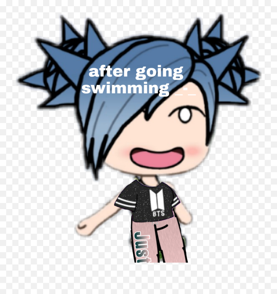 Largest Collection Of Free - Toedit Swimmers Stickers Free Gacha Life Hair Emoji,Swimmer Emoji