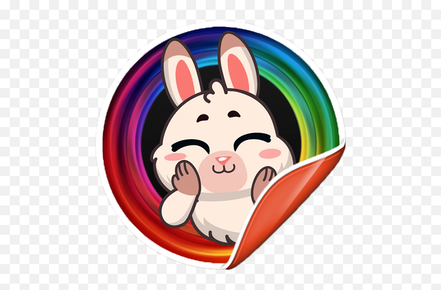 Lovely Rabbits Stickers For Whatsapp - Wasticker Amazonco Wasticker Png Emoji,Animated Emoji For Whatsapp