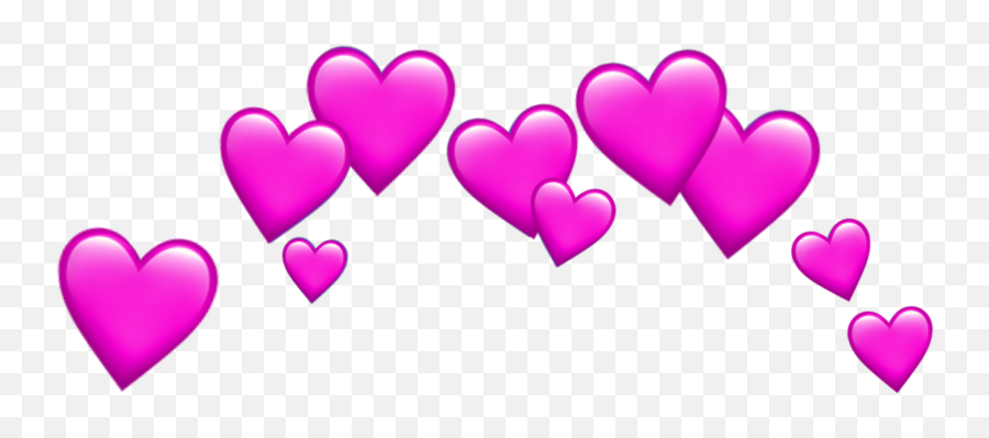 Pink Heart Tumblr Hearts Sticker Emojis - Blue Heart Crown Transparent,Pink Heart Emojis