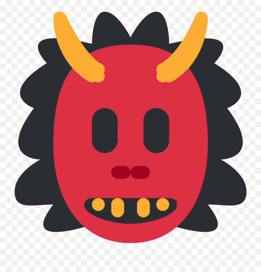 Japanese Ogre Mask Emoji - Red Demon Emoji Png,Tf2 Emojis