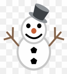 Snowman Christmas Winter - Snowman Black And White Emoji,Christmas Emojis