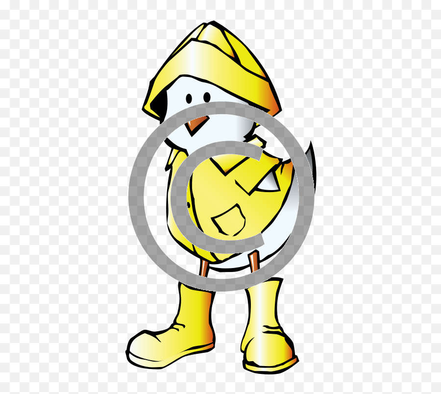 Chick Ready For The Rain - Duck In Raincoat Emoji,Rain Emoticon