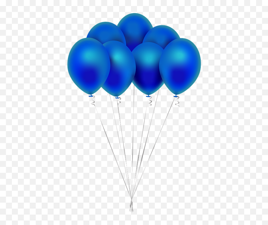 Balloons Party Blue - Balloon Emoji,Birthday Balloon Emoji