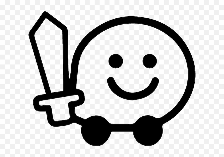Wase Knight Decal - Waze Icon White Png Emoji,Motorcycle Emoticon