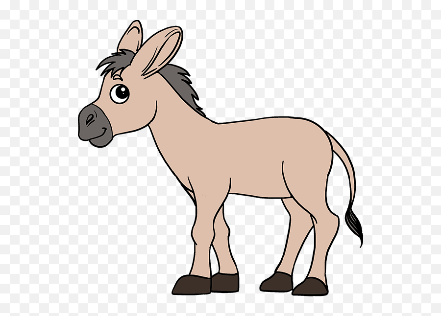 How To Draw A Donkey - Easy Drawing Of Donkey Emoji,Jackass Emoji