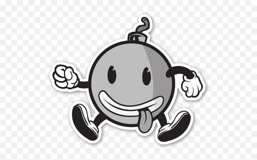 Bomb Guy Jumping Stickers - Bombs Stickers Png Emoji,Bomb Emoticon