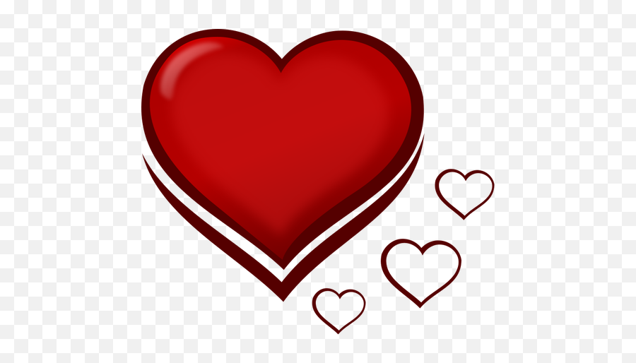 Vector Clip Art Of Glossy Heart - Heart Clipart Emoji,Heart Emojis Transparent