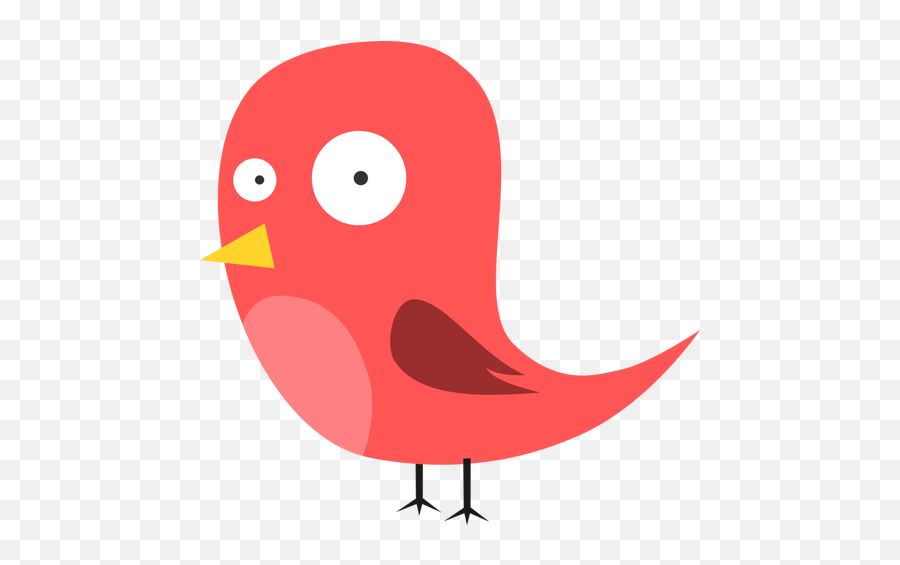 Ervený Ptáek - Red Cartoon Bird Emoji,Raven Emoji
