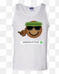Ha Hawaiian Emoji Cotton Tank Top - Cartoon,Emoji Tank Tops