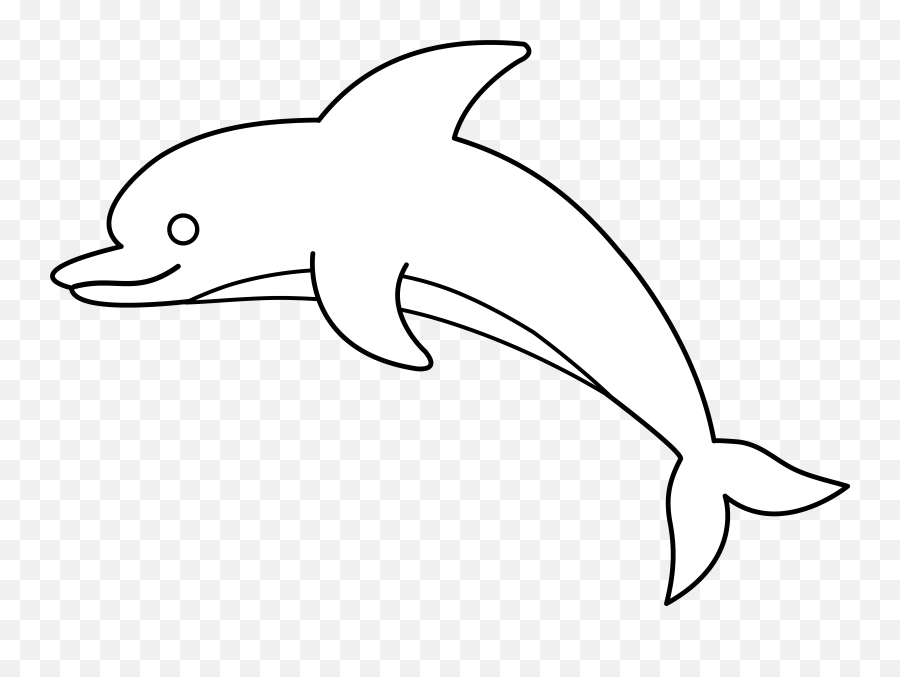 Transparent Dolphin Clipart Black And White - Dolphin Clipart Black And White Emoji,Dolphin Emoji