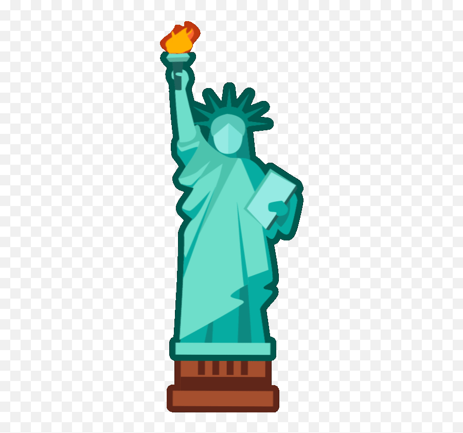 Lady Liberty Stickers For Android Ios - Statue Of Liberty Animated Emoji,Statue Emoji