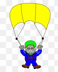 Paratrooper Transparent Png Clipart - Sky Dive Art Emoji