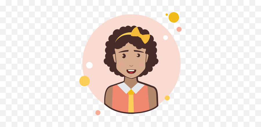 Brown Curly Hair Business Lady With Bow Icon - Portable Network Graphics Emoji,Emoji Hair Bows