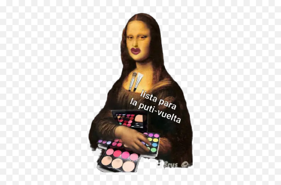 Mona Lisa Stickers For Whatsapp - Sticker De La Mona Lisa Emoji,Mona Lisa Emoji