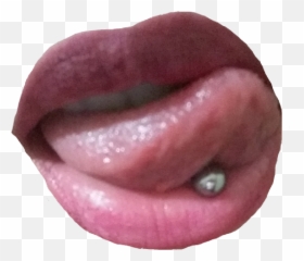 Lipstongue Piercing Piercedgirl - Tongue Transparent Emoji