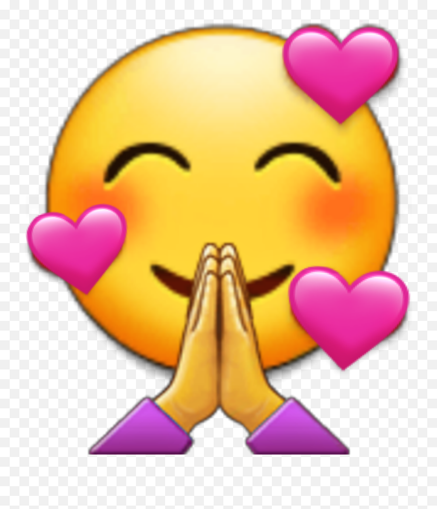 Pray Emoji Heart 2020 Sticker - Happy,Arms Up Emoji