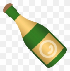 Bottle With Popping Cork Joypixels Gif - Animated Champagne Transparent Emoji