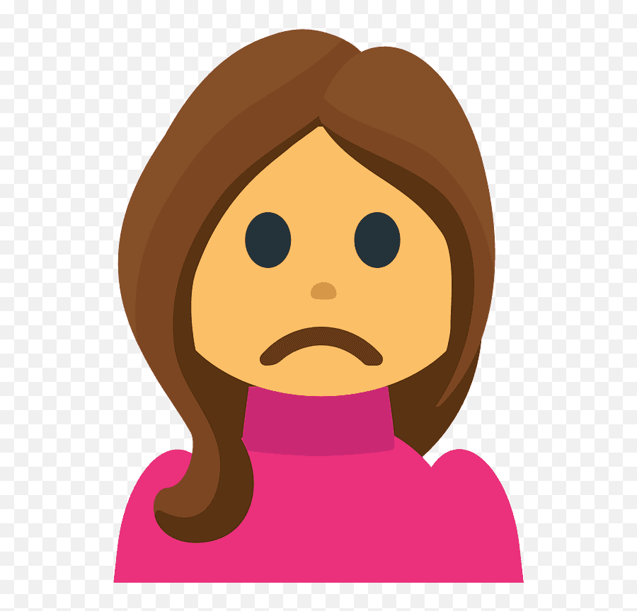 Person Frowning Emoji Clipart Free Download Transparent - Hair Design,Emoji Frown