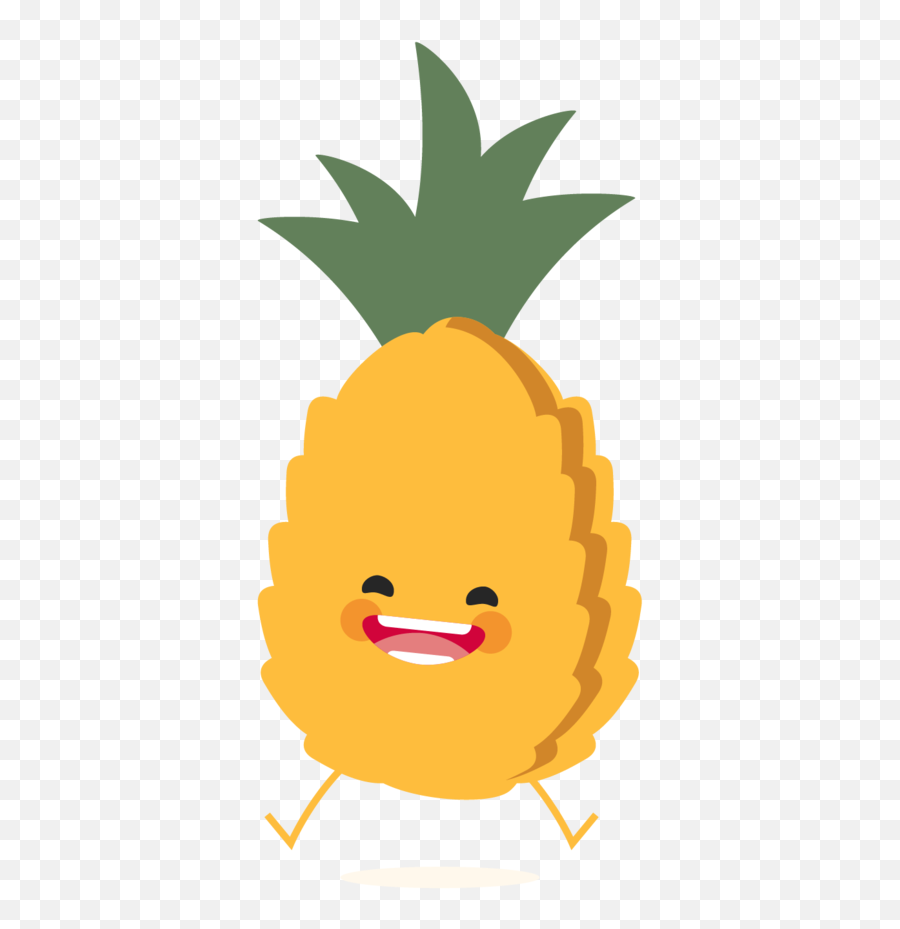 Happy Fruit - 04 Pineapple Clipart Full Size Clipart Annanas Cute Face Emoji,Pinapple Emoji