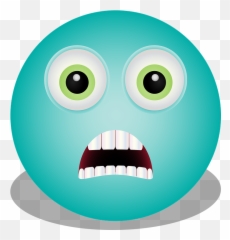 Graphic Horrified Smiley Emoji - Shocked Expression Boy Cartoon
