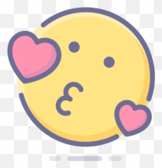 Emoji Emoticon Face Love Smiley Valentine Free Icon Of - Png