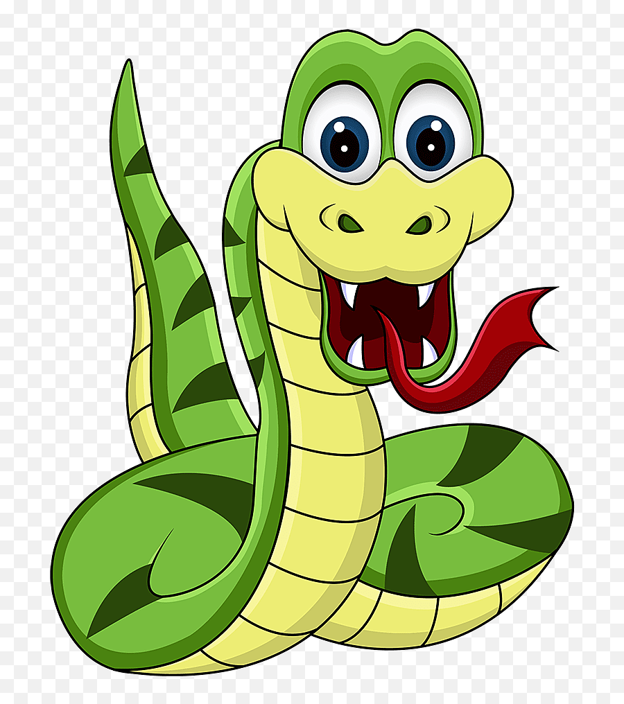 Clipart Snake Green Snake Clipart - Cartoon Animal Snake Png Emoji,Snake Emoji Png