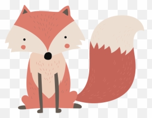 Fox Sitting Vector Png Download - Vinilo Infantil Zorro Emoji,Fox Emoticon
