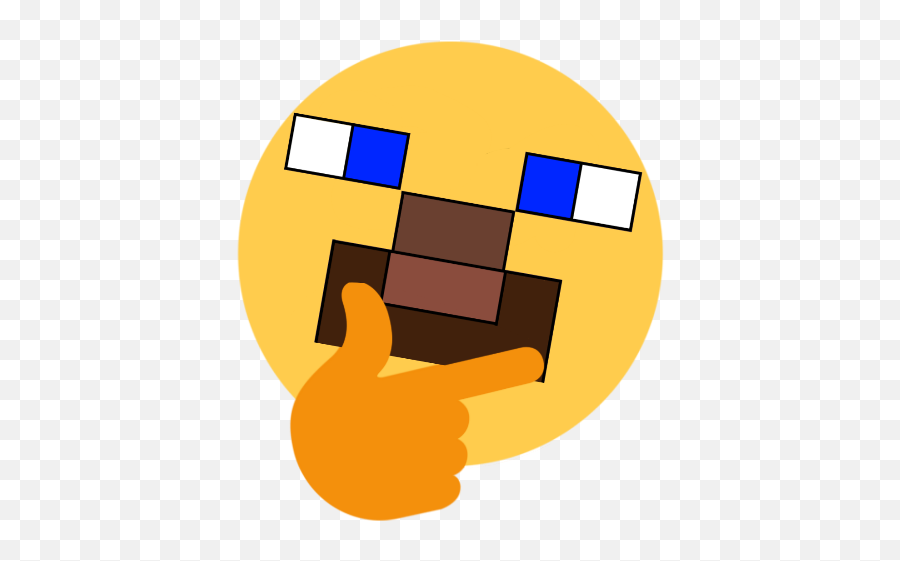 Stevethink - Discord Emoji Thinking Hand,Minecraft Emoji