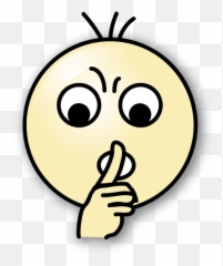 Silence Sign Character Cartoon Gesture - Don T Make Noise Emoji,Hush Emoji