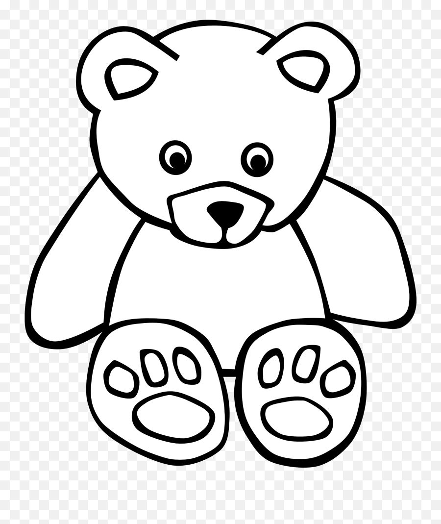Clipart Mom Bear Transparent - Bear Clipart Black And White Emoji,Bear Black And White Emoji