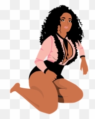 Black Girl Dark Skinned Lady Svg - Free Emoji