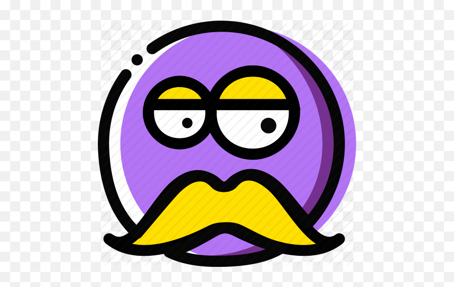 Emoji Emoticon Face Man Old Icon - Clip Art,Purple Emoticons