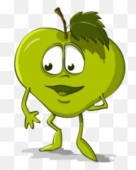 Apple Funny Kindness Cartoon Character - Gambar Apel Lucu Kartun Emoji