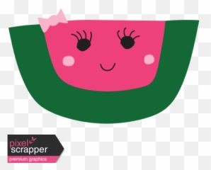 Illustration Graphic - Smiley Emoji,Watermelon Emoticon
