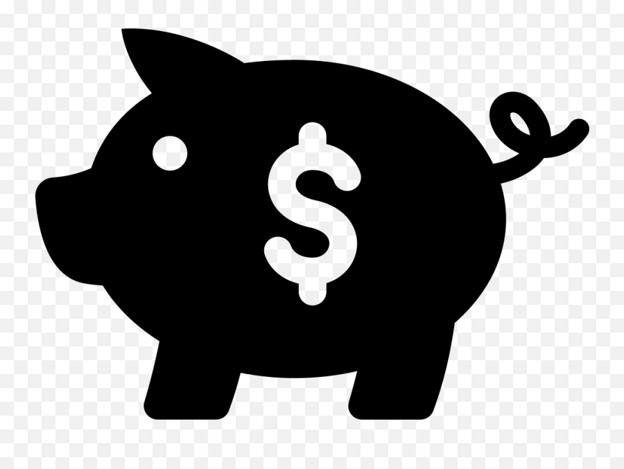 Piggy Bank Png - Black Piggy Bank Clipart Emoji,Pig Money Emoji