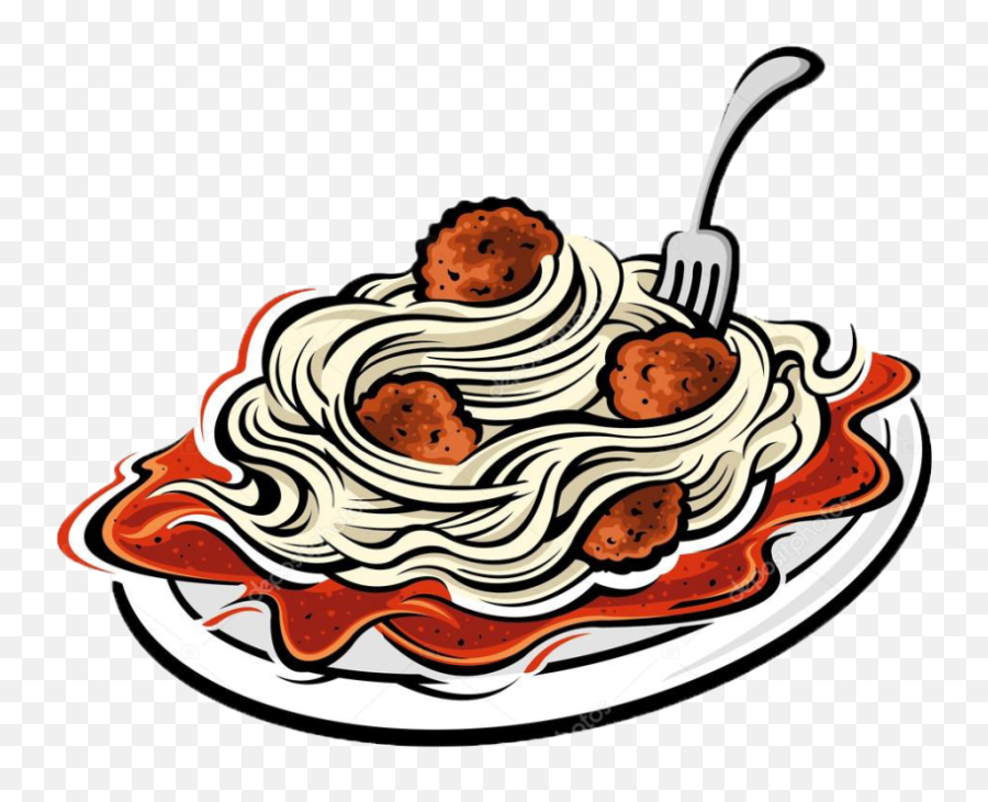 Spaghetti Clipart Png Transparent Png Png Collections At - Spaghetti And Meatballs Clipart Emoji,Emoji Pasta
