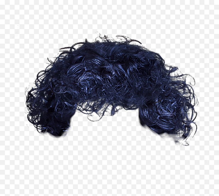 Bluish Cobaltblue Curlyhair Wig Curly - Curly Hair Png Men Emoji,Curly Hair Emoji