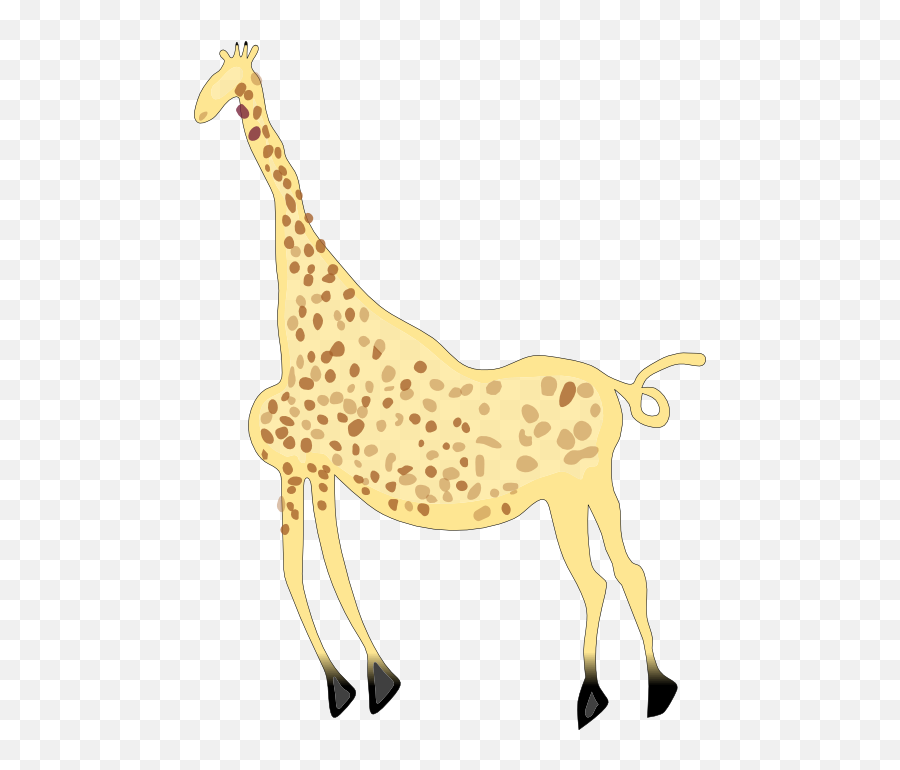 Rock Art Acacus Giraffe Colored Clipart I2clipart - Rock Art Emoji,Giraffe Emoticons