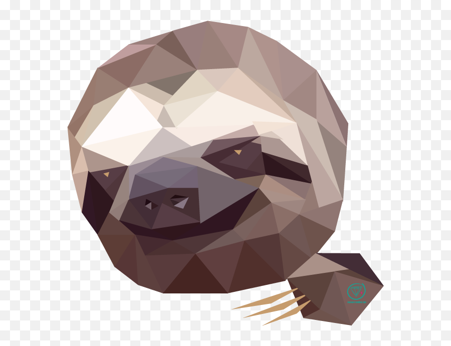 Abstract Triangles Png - Crystal Sloth Emoji,Sloth Emoticon