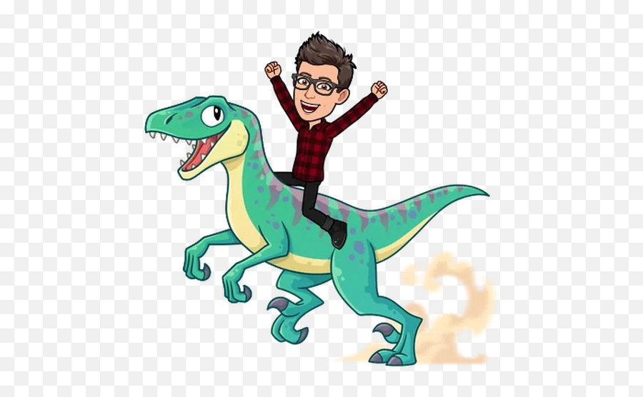 Bitmoji Whatsapp Stickers - Stickers Cloud Cartoon Emoji,Velociraptor Emoji