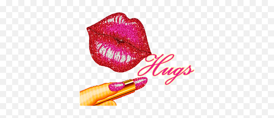 Hugs Kisses Gif Animations - Lipstick Kiss Emoji,Hug Emoji Gif