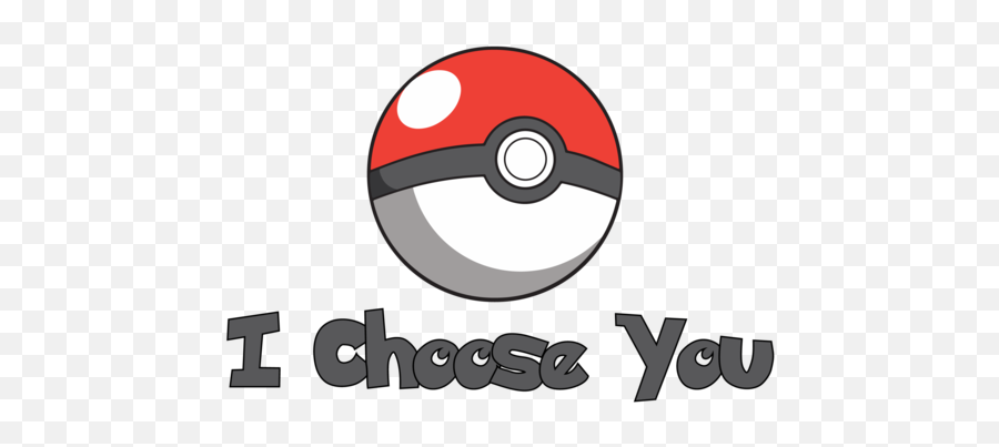 I Choose You - Pokeball Tshirt Dot Emoji,Pokeball Emoticon