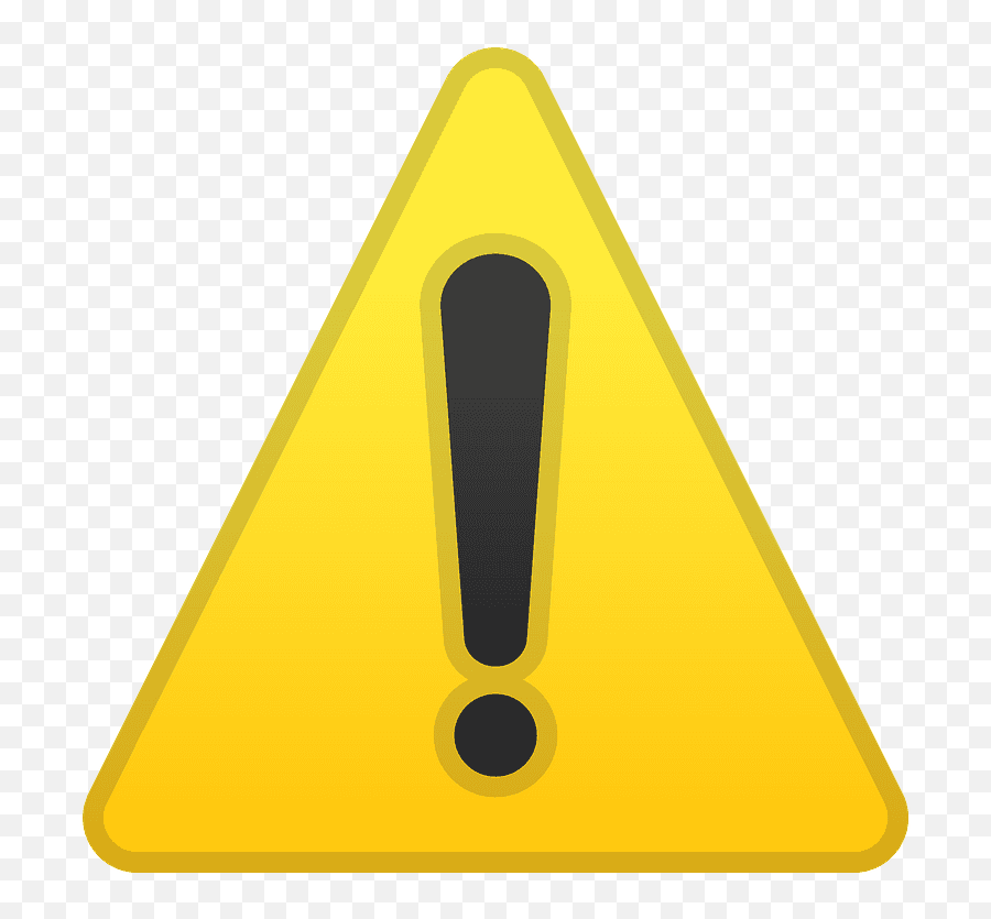 Warning Emoji Clipart - Caution Sign,Android Emoji Symbols