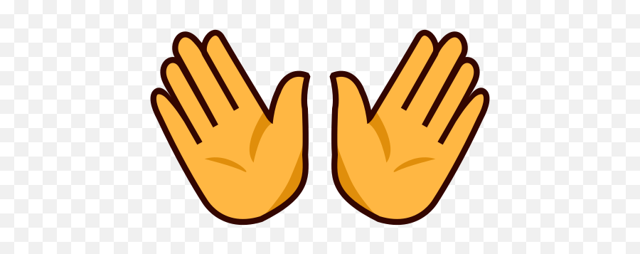 Open Hands Sign Emoji For Facebook Email Sms - Clapping Hands Gif Transparent,Emoji Hands