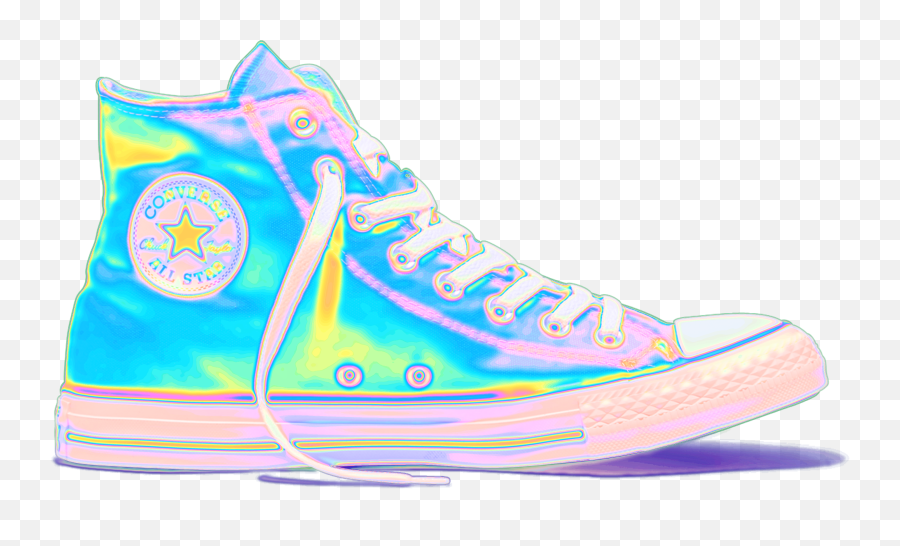 Holo Holographic Sneaker Shoe Converse - Converse Holographic Emoji,Emoji Converse Shoes