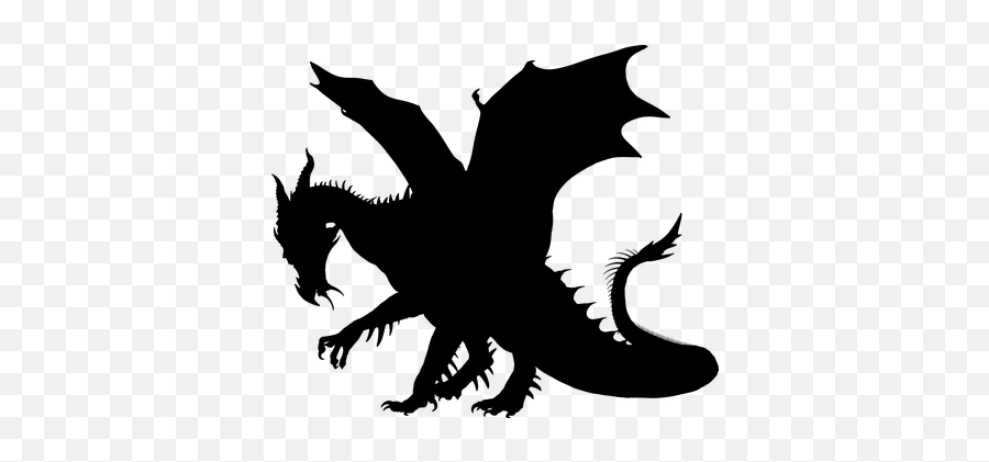 Free Beast Dragon Vectors - Dragon Silhouette Emoji,Dragon Head Emoji