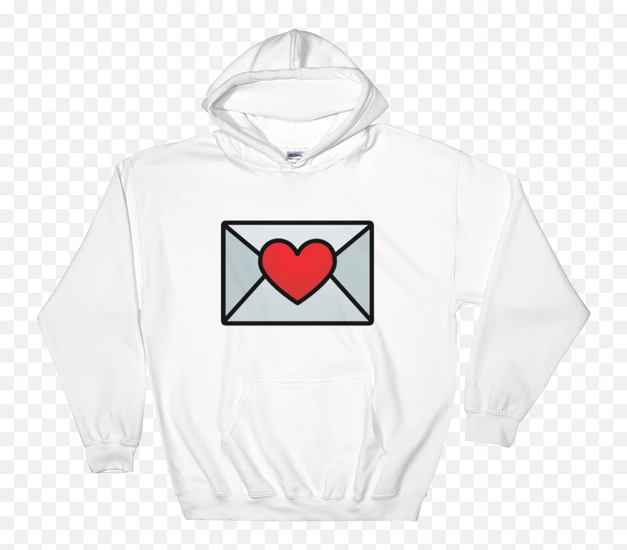 Love Email Emoji - White Hoodie Black Rose,Grey Heart Emoji
