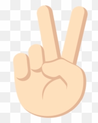 Light Skin Tone Emoji Emoticon - Emoji Whatsapp Victory Hand,Peace Emojis
