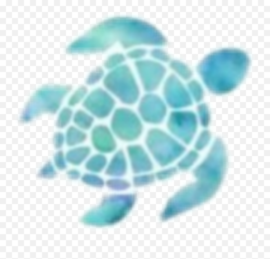Aesthetic Blue Turtle Tortuga Sea Mar - Transparent Background Turtle Sticker Emoji,Sea Turtle Emoji