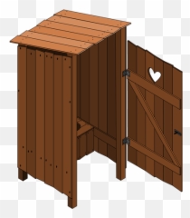 Wood Latrine Open Vector Image - Clipart Emoji